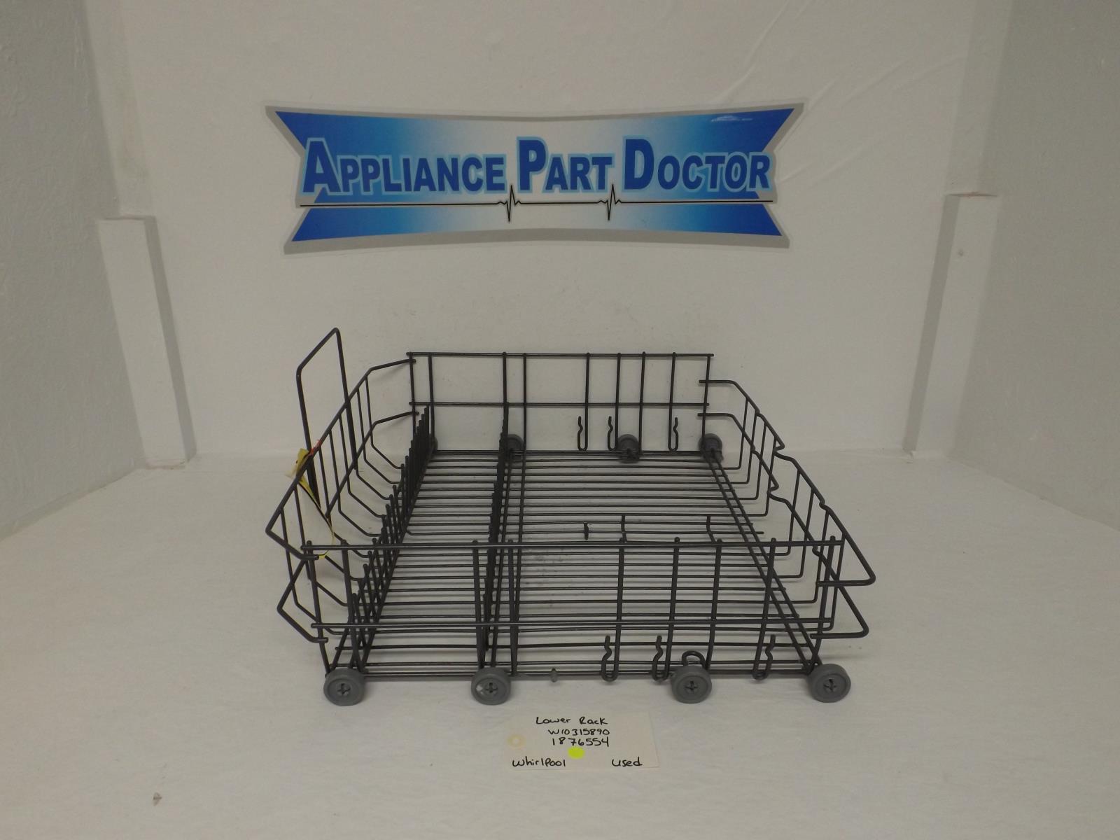 Whirlpool Dishwasher W10315890 1876554 Lower Rack Used Whirlpool Dishwasher W10315890 1876554 Lower Rack Used